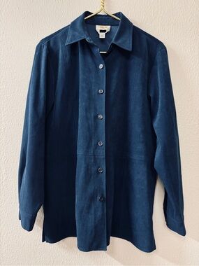 Talbots Navy Blue Button-Front Jacket